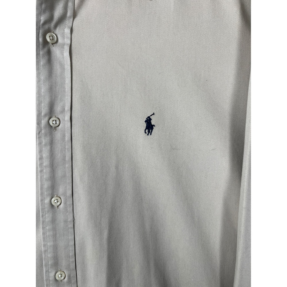 Ralph Lauren Shirt Mens XL Beige Tan Blake Cotton Long Sleeve Button Down Preppy - Picture 1 of 7